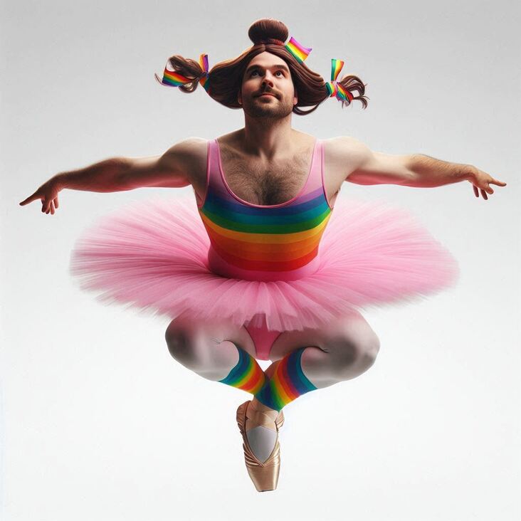 #TutuBlog 2027-02-12 in Harrogate with a orange tutu.