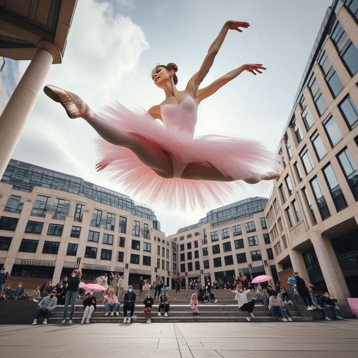 #TutuBlog 1998-01-04 in York with a pink tutu.