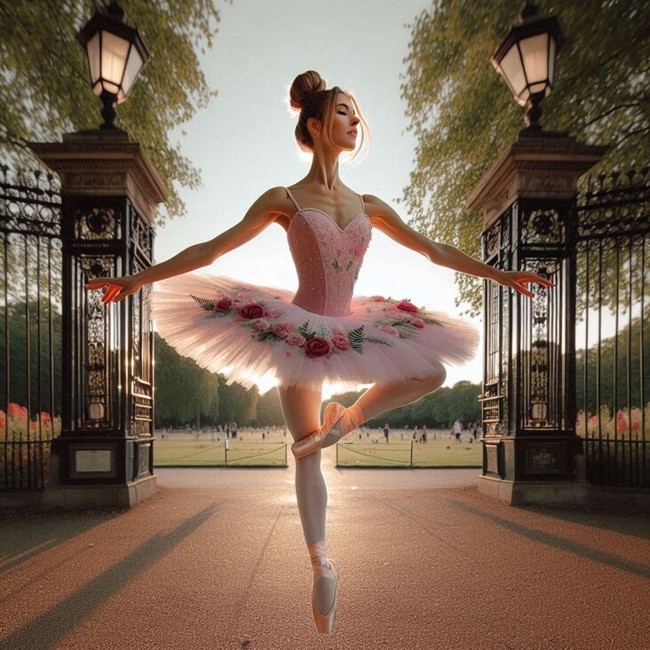 #TutuBlog 2004-07-17 in Kensington with a pink tutu.