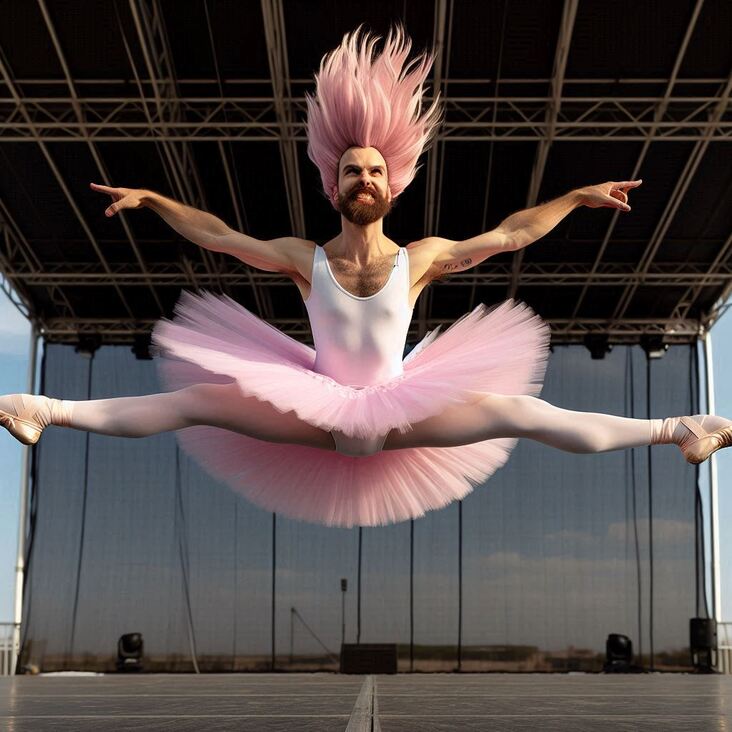 #TutuBlog 1998-10-28 in Burnley with a pink tutu.