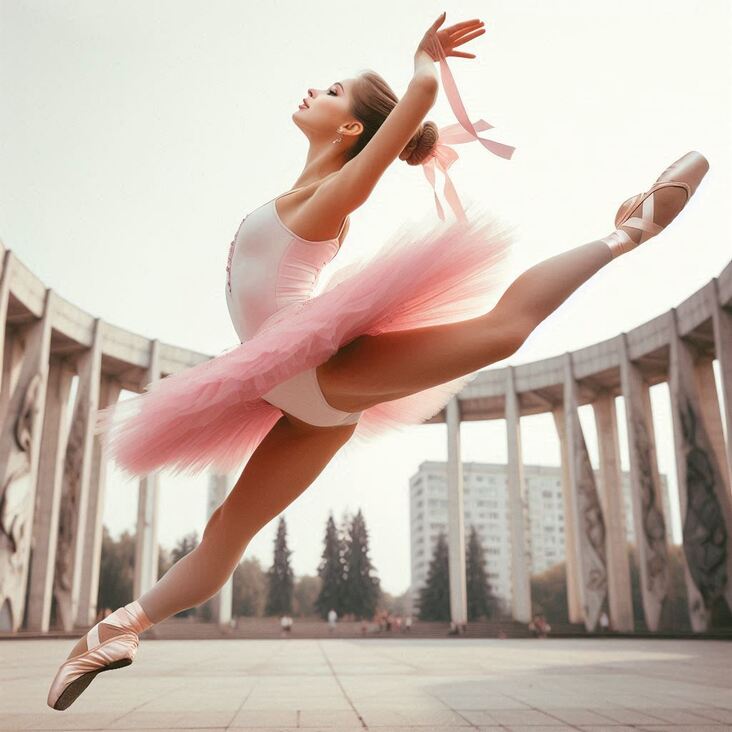 #TutuBlog 2005-08-14 in Frome with a bright pink leotard.