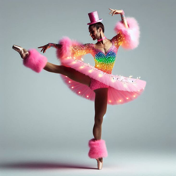 #TutuBlog 2000-05-31 in Neath with a american style tutu.