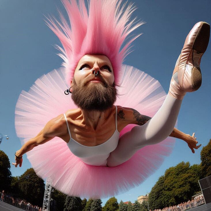 #TutuBlog 2007-08-14 in Beeston with a pink tutu.