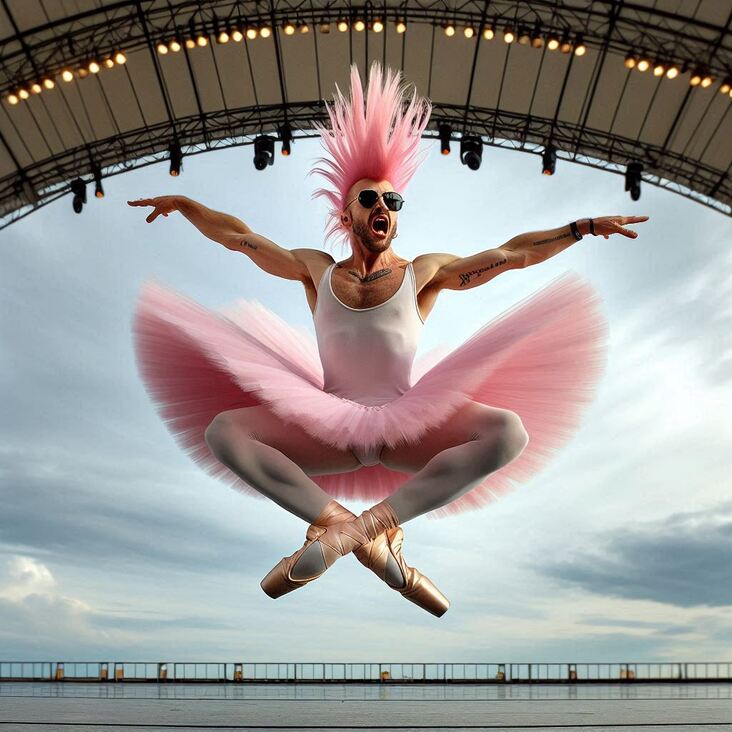 #TutuBlog 2008-05-20 in Didcot with a pink tutu.