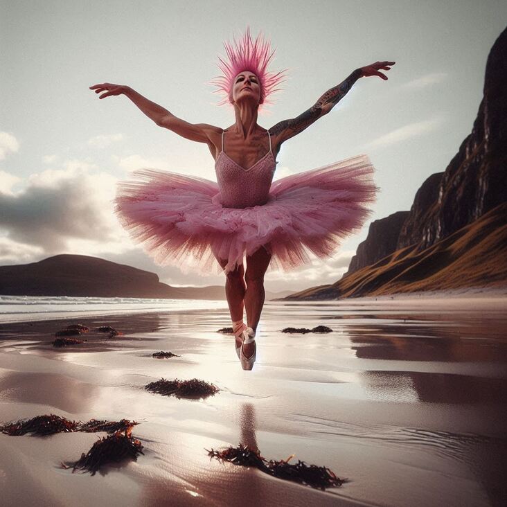 #TutuBlog 2009-04-15 in Bournemouth with a wide tutu.