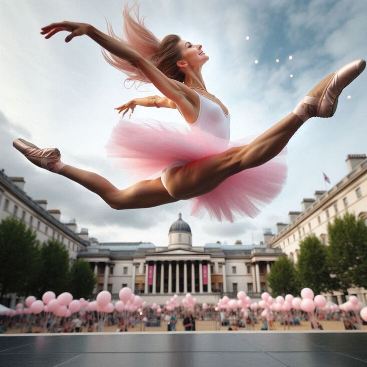 #TutuBlog 2009-12-18 in Derby with a bright pink tutu.