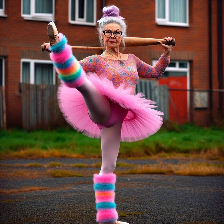 #TutuBlog 1997-11-13 in Farnworth with a pink tutu.