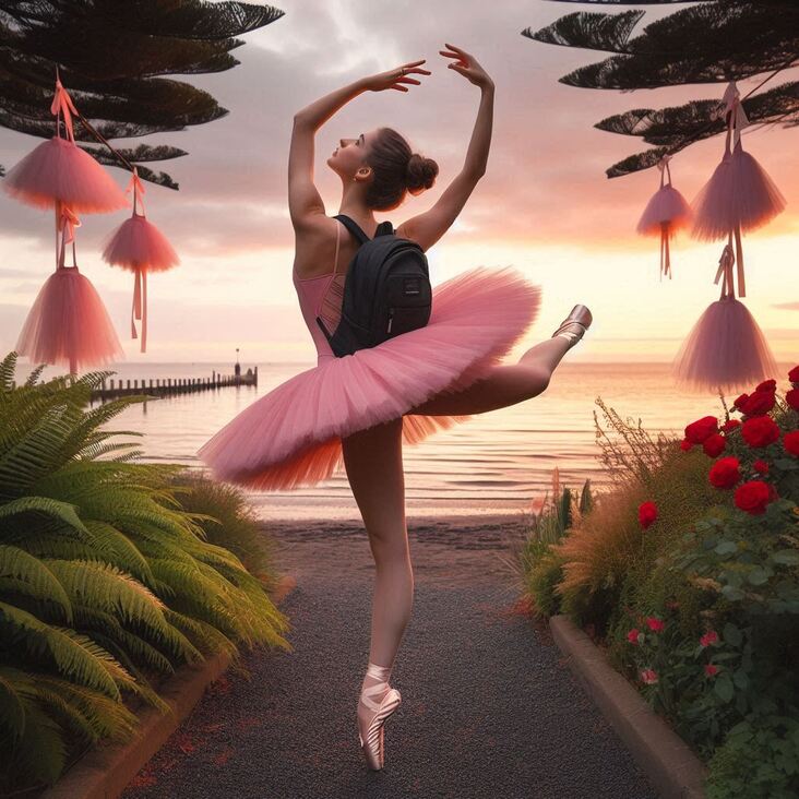 #TutuBlog 2014-08-03 in Surbiton with a pink tutu.