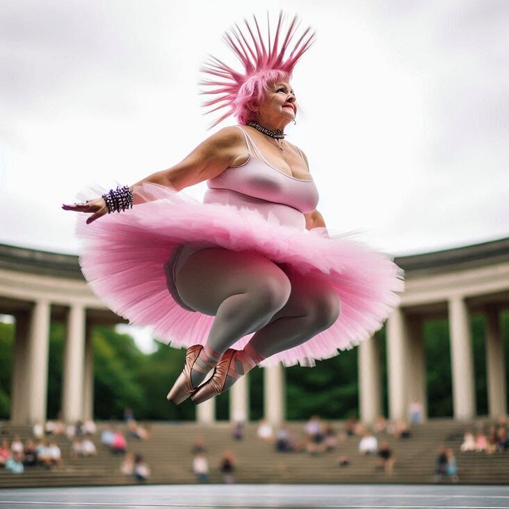 #TutuBlog 2014-09-08 in Whitley Bay with a red tutu.