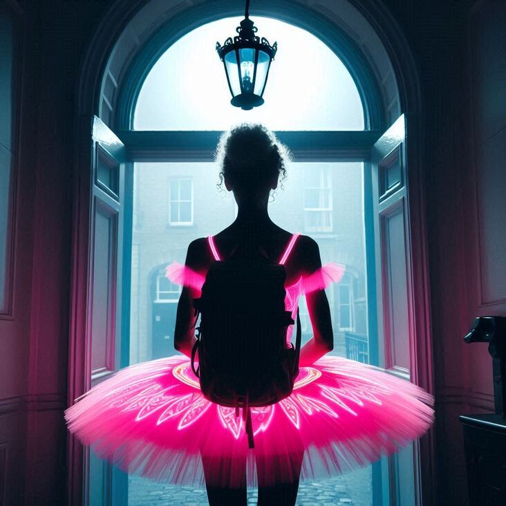 #TutuBlog 2016-08-08 in Edgware with a bright pink tutu.