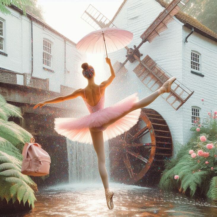 #TutuBlog 1998-07-20 in Pont-y-pool with a orange tutu.