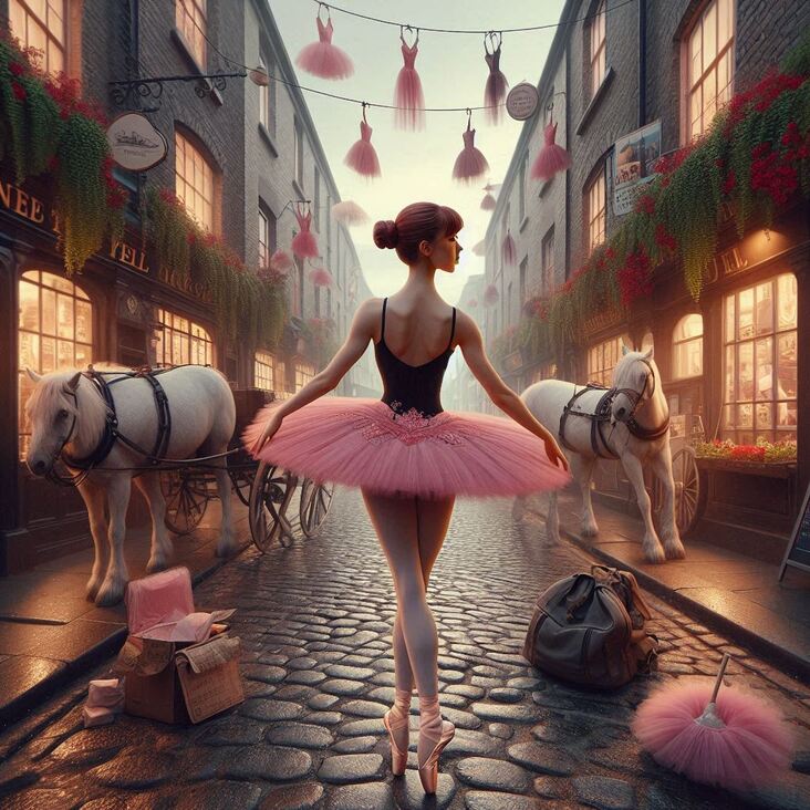 #TutuBlog 2022-11-28 in Kensington with a pink tutu.