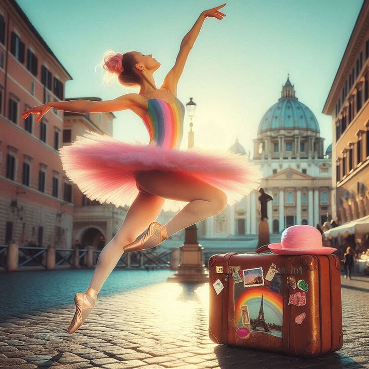 #PinkTutuRome Wednesday 2027-06-23 exploring Rome Italy